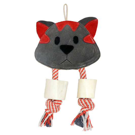 Animal Suede and Rope Chew Toy