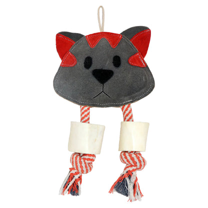 Animal Suede and Rope Chew Toy