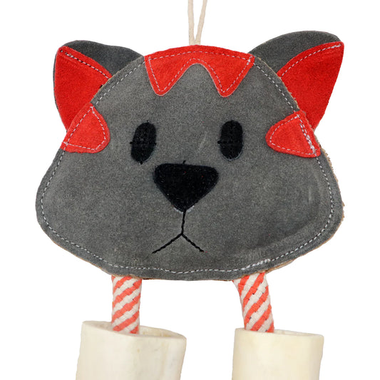 Animal Suede and Rope Chew Toy